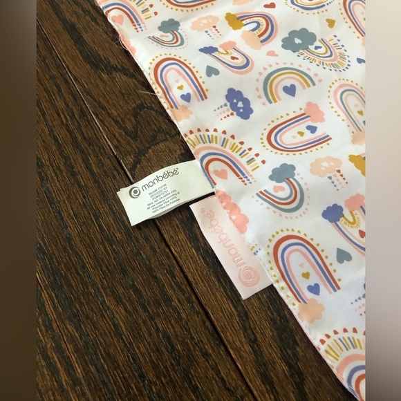 Monbebe Infant Girls Pink Rainbows Car Seat Cover/Canopy w/Window - VGUC! - Picture 3 of 9